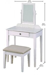 Vanity Set With Table and Stool