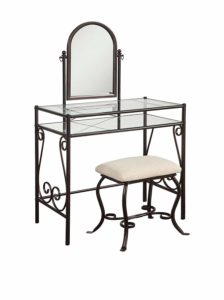 Vanity mirror with desk