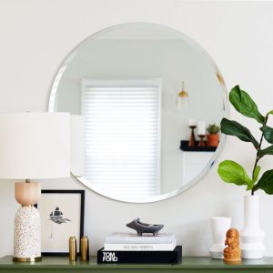 Round shape framless wall mirror